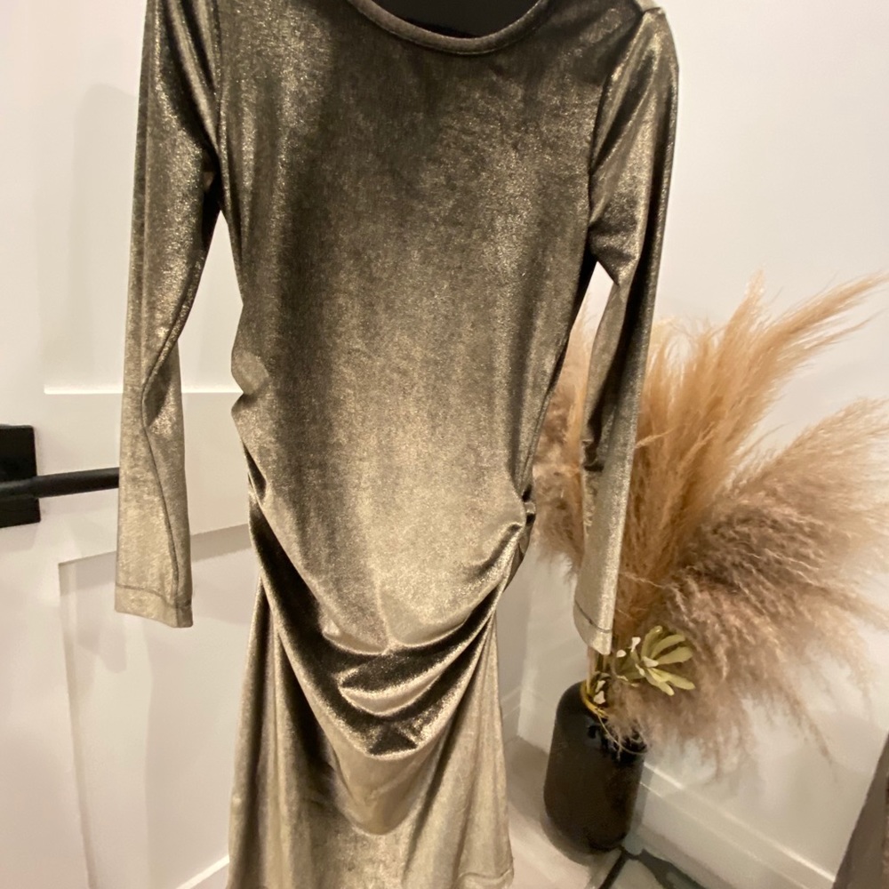 Rachel Roy Long Sleeve Ruched Dress